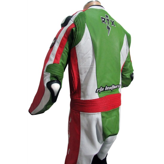 RTX ITALIA Tri Colour Race Leathers