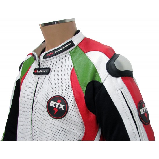 RTX ITALIA Tri Colour Race Leathers