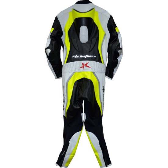 Halo Evo Neon Leather Motorcycle Suit