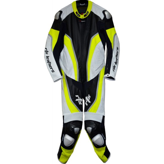 Halo Evo Neon Leather Motorcycle Suit