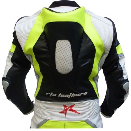 RTX Neon Yellow Black Race Leather Suit