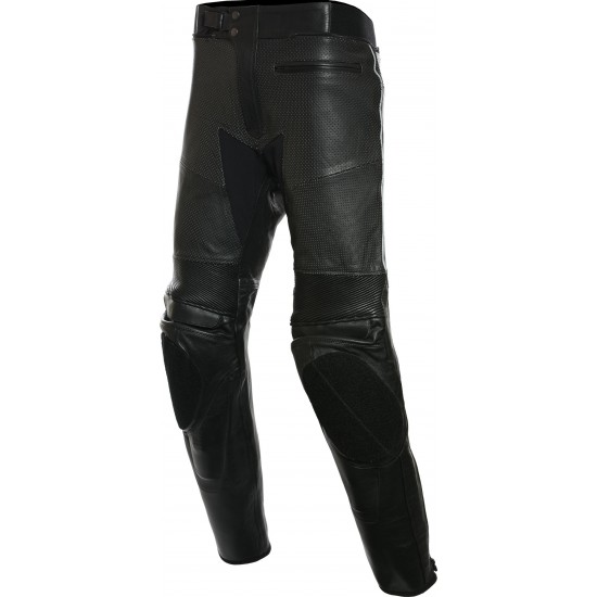 RTX Black Perforated Front Armoured Biker Trouser Pant Leather Jeans RTX Black Perforated Front Armoured Biker Trouser Pant Leather Jeans