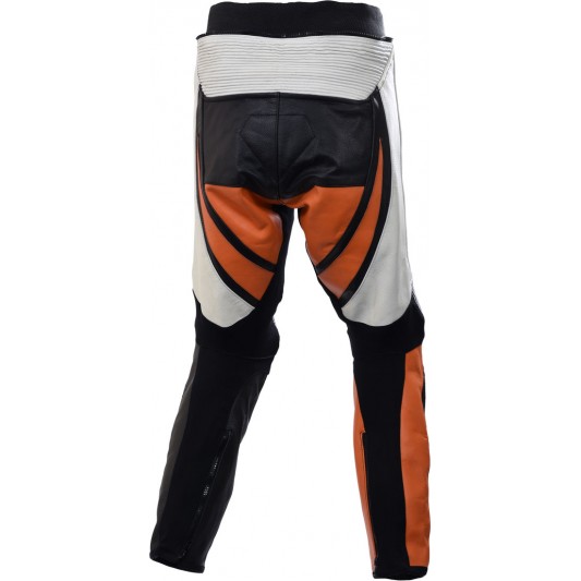 Raptor Orange Motorcycle Leather Biker Trouser Raptor Orange Motorcycle Leather Biker Trouser