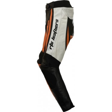 Raptor Orange Motorcycle Leather Biker Trouser Raptor Orange Motorcycle Leather Biker Trouser