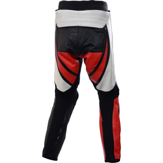 Raptor Red Motorcycle Leather Biker Trouser