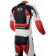 RTX Raptor Red Motorcycle 2pc Leather Suit