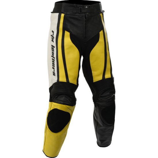 Raptor Yellow Motorcycle Leather Biker Trouser Raptor Yellow Motorcycle Leather Biker Trouser