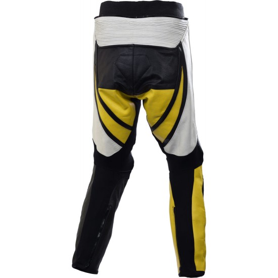 Raptor Yellow Motorcycle Leather Biker Trouser Raptor Yellow Motorcycle Leather Biker Trouser