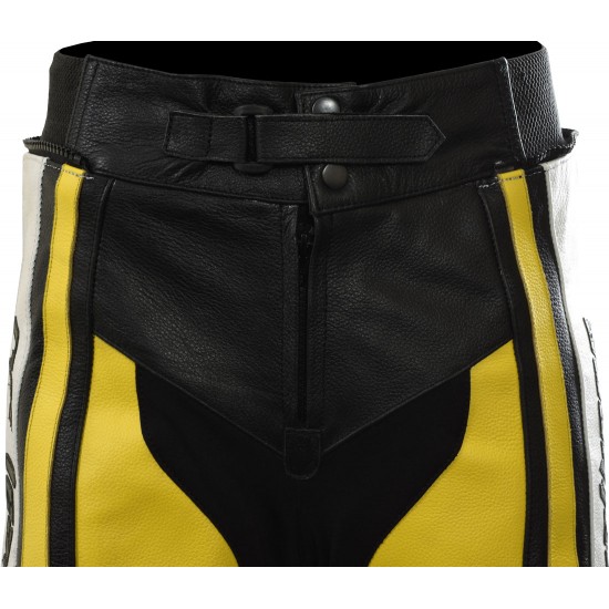 Raptor Yellow Motorcycle Leather Biker Trouser Raptor Yellow Motorcycle Leather Biker Trouser