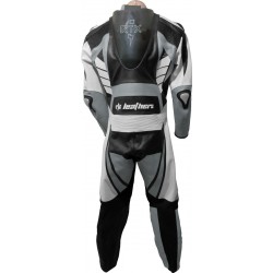 RTX Raptor Metallic Grey Motorcycle Leather Suit