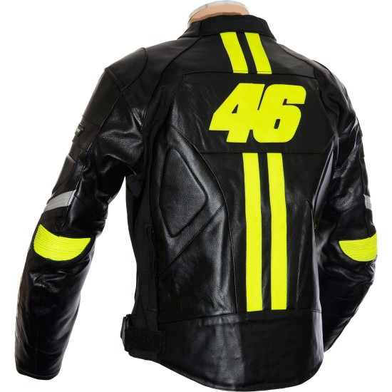 VR46 Valentino Rossi Black Leather Jacket