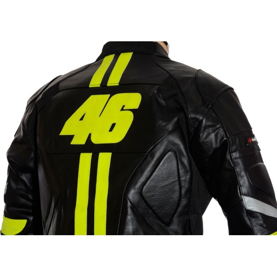 VR46 Valentino Rossi Black Leather Jacket
