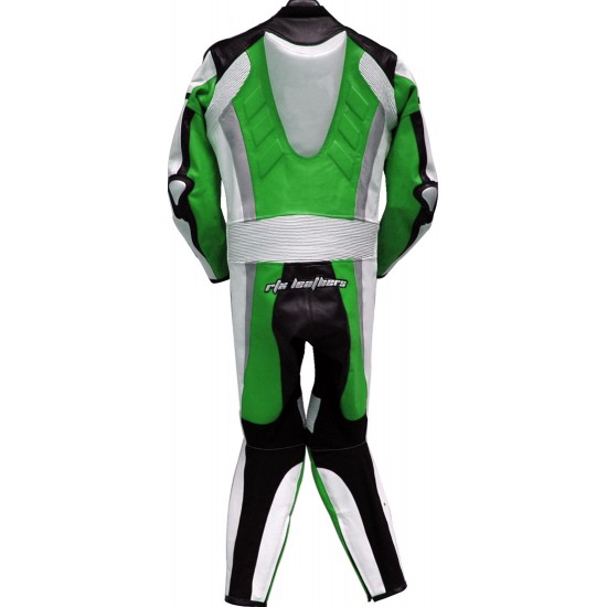 RTX Green Spartan Sports Biker One Piece Leather Suit