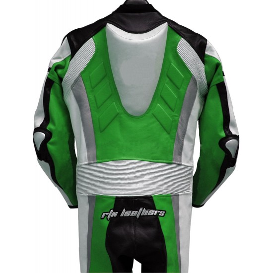 RTX Green Spartan Sports Biker One Piece Leather Suit