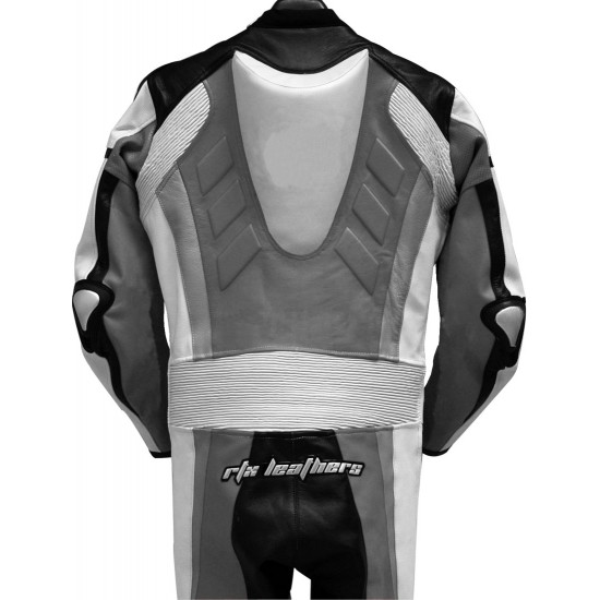 RTX Grey Spartan Sports Biker One Piece Leather Suit