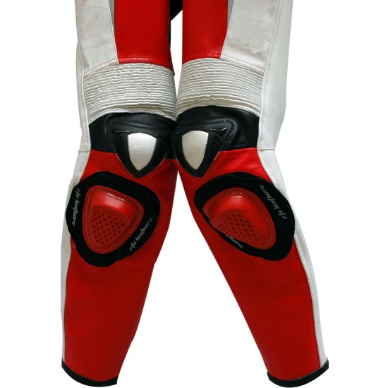 RTX Red Spartan Sports Biker One Piece Leather Suit