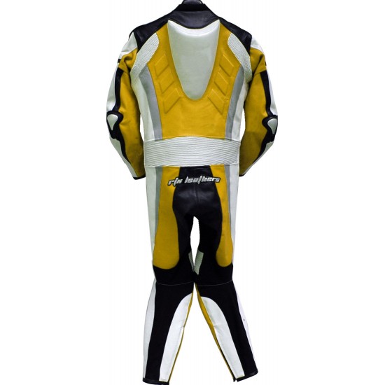 RTX Yellow Spartan Sports Biker Leather Suit