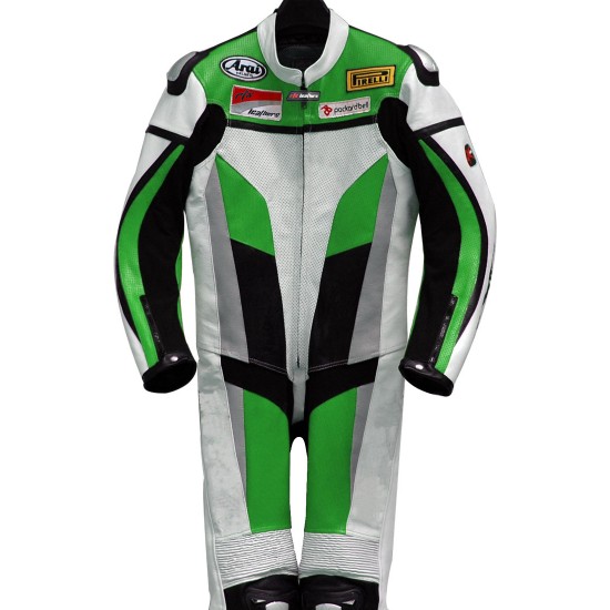 RTX Green Spartan Sports Biker One Piece Leather Suit