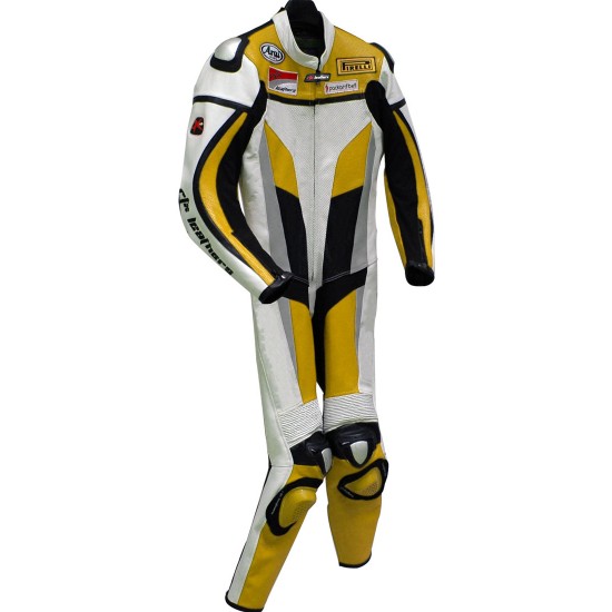 RTX Yellow Spartan Sports Biker Leather Suit
