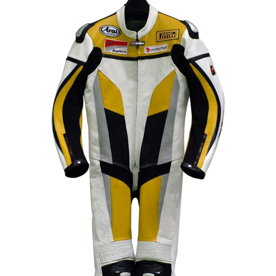 RTX Yellow Spartan Sports Biker Leather Suit