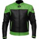 RTX VENOM Green Black Leather Biker Jacket RTX VENOM Green Black Leather Biker Jacket