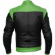 RTX VENOM Green Black Leather Biker Jacket RTX VENOM Green Black Leather Biker Jacket