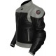RTX VENOM Silver Black Leather Biker Jacket 