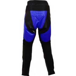 VIOLATOR Blue Leather Motorcycle Trouser