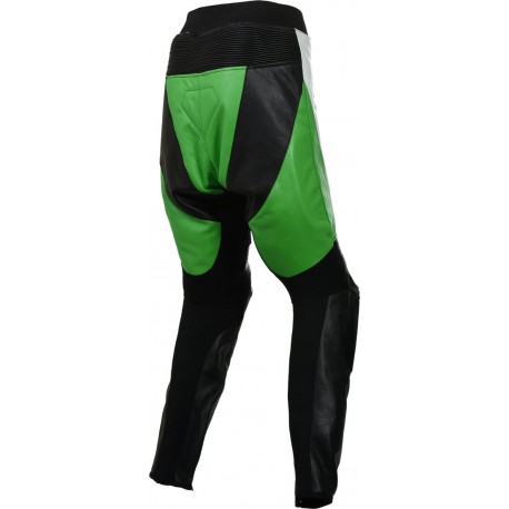VIOLATOR Green Leather Motorcycle Trouser VIOLATOR Green Leather Motorcycle Trouser