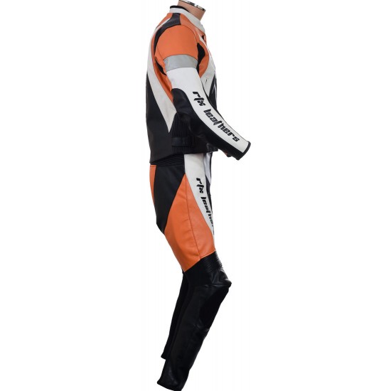 RTX Violator Orange Sports Biker Leathers