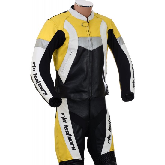 RTX Violator Yellow Sports Bike Leathers
