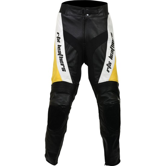 VIOLATOR Yellow Leather Motorcycle Trouser