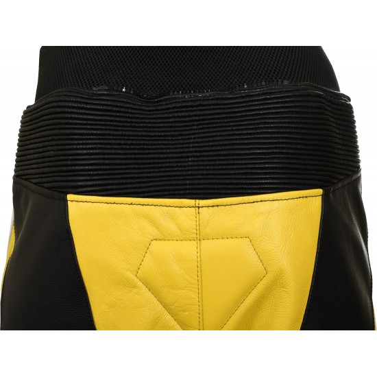 VIOLATOR Yellow Leather Motorcycle Trouser