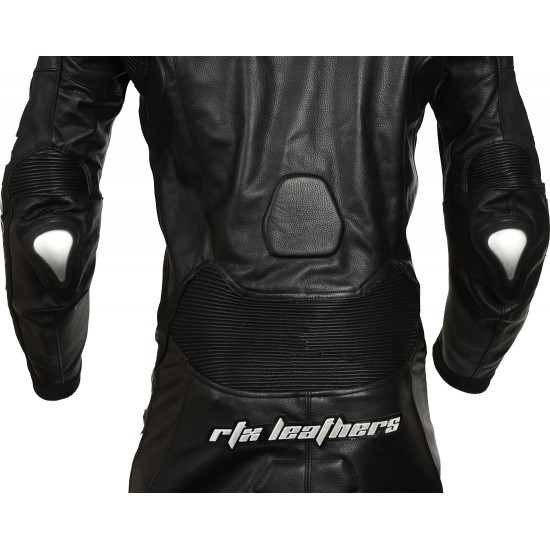 RTX Panther Black Sports Biker Race Leather Suit