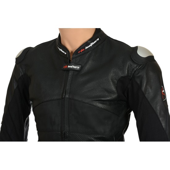 RTX Panther Black Sports Biker Race Leather Suit