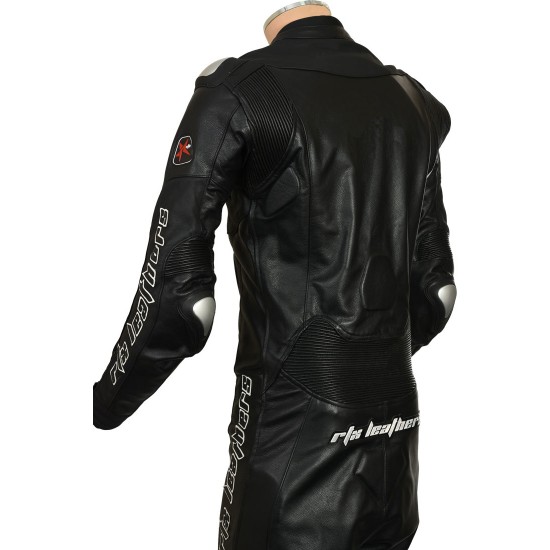 RTX Panther Black Sports Biker Race Leather Suit