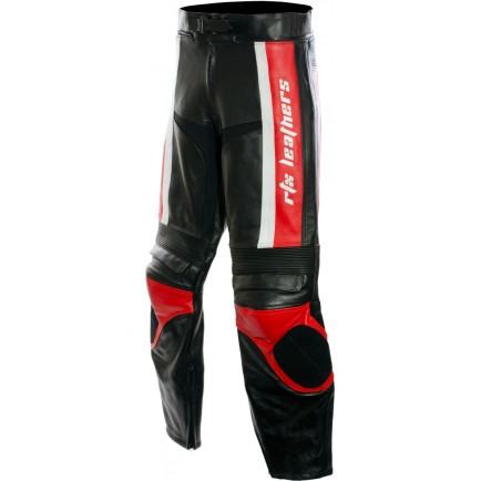 RTX TITAN Red Leather Motorbike Trousers