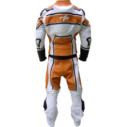 RTX X1 Supersport Touring Orange Leather Biker SUIT