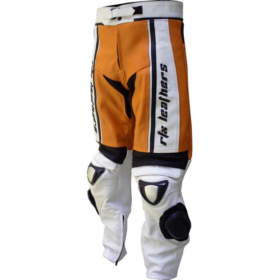 RTX X1 Sports Tourer Orange Leather Biker Trouser