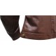 Ladies Brown Leather Biker Jacket