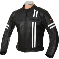 RTX Retro Black Leather Jacket 