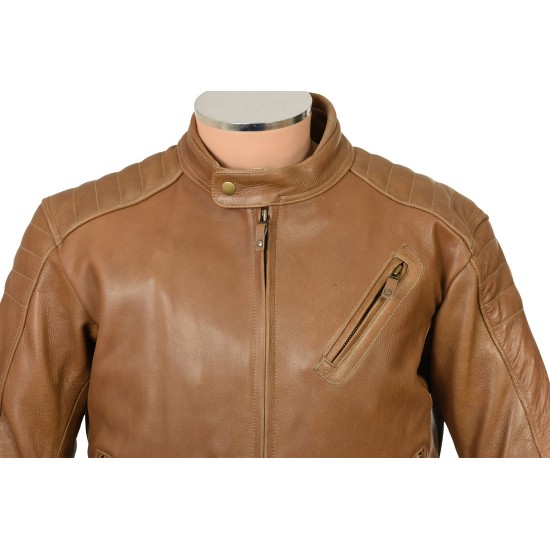 RTX Roadster Heritage Brown Leather Jacket 