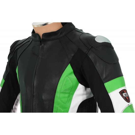 RSV Green Sports Biker Leather Jacket