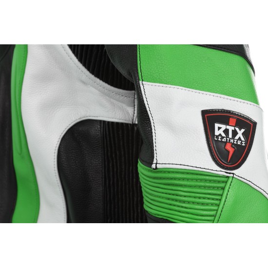 RSV Green Sports Biker Leather Jacket