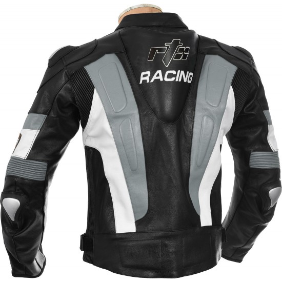 RSV Grey Sports Biker Leather Jacket