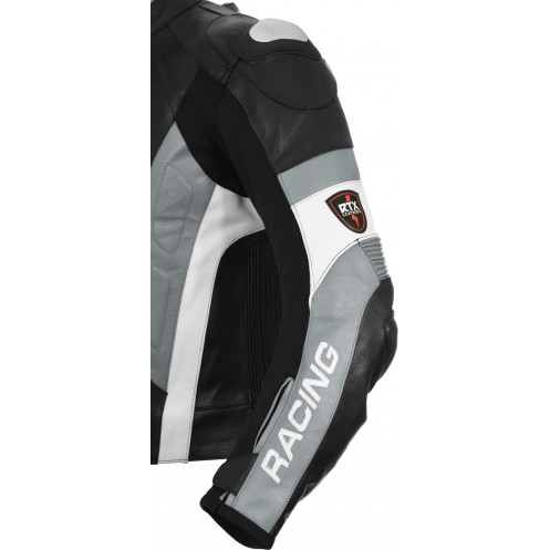 RSV Grey Sports Biker Leather Jacket