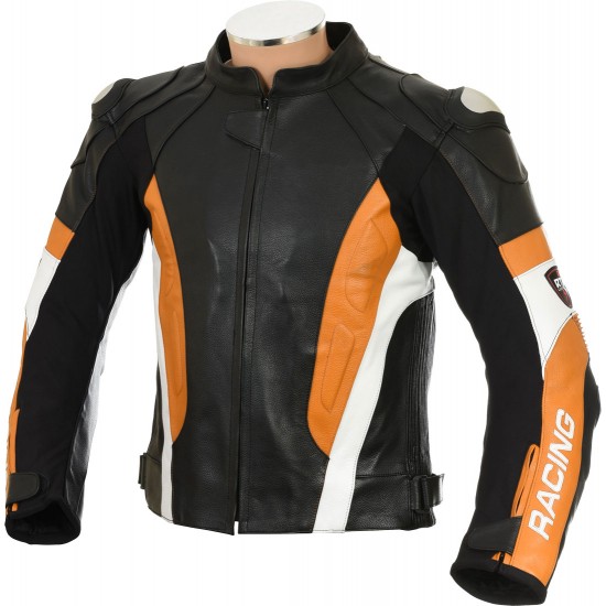 RSV Orange Sports Biker Leather Jacket