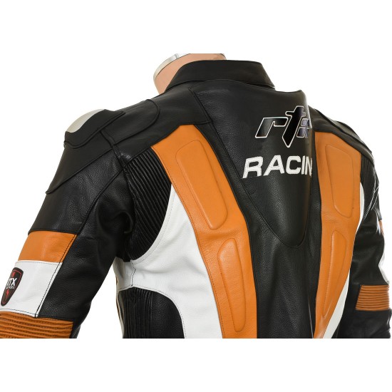 RSV Orange Sports Biker Leather Jacket