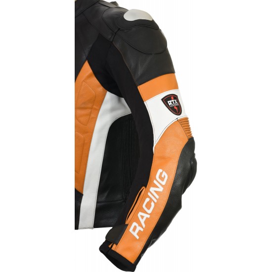RSV Orange Sports Biker Leather Jacket