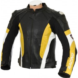 RSV Yellow Sports Biker Leather Jacket
